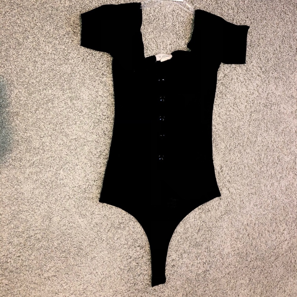 Black bodysuit.